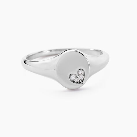 Bague Declaration Argent Blanc Oxyde De Zirconium - Bagues avec pierre Femme | Histoire d&rsquo;Or