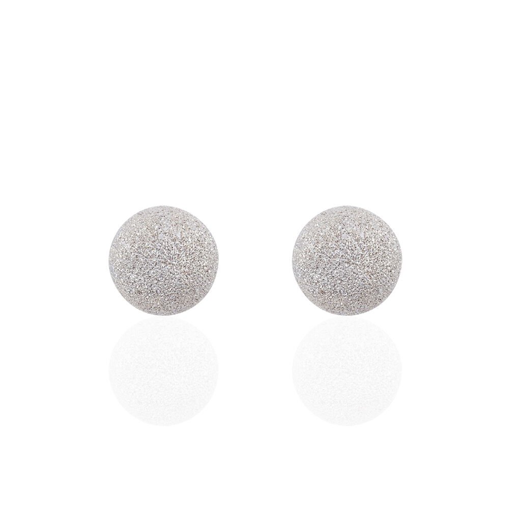 Boucles D'oreilles Puces Ayana Argent Blanc - Boucles d'oreilles fantaisie Femme | Histoire d’Or