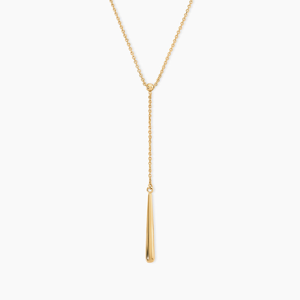 Collier Elodi Argent Dor&eacute; A L'Or 750/1000 - Bijoux sans pierre Femme | Histoire d&rsquo;Or
