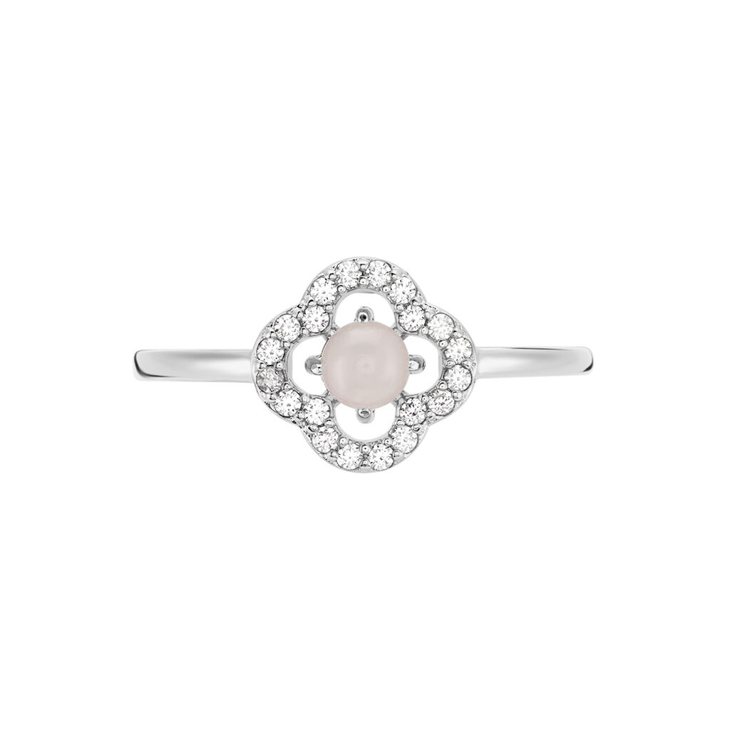 Bague Dally Argent Blanc Quartz Oxyde De Zirconium - Bagues solitaires Femme | Histoire d’Or