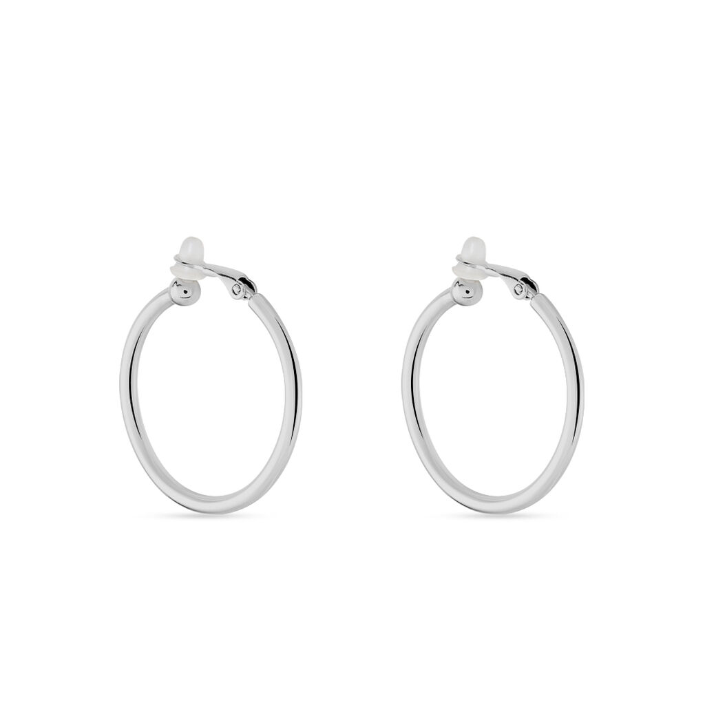 Cr&eacute;oles Maxa Argent Blanc - Boucles d'oreilles cr&eacute;oles Femme | Histoire d&rsquo;Or