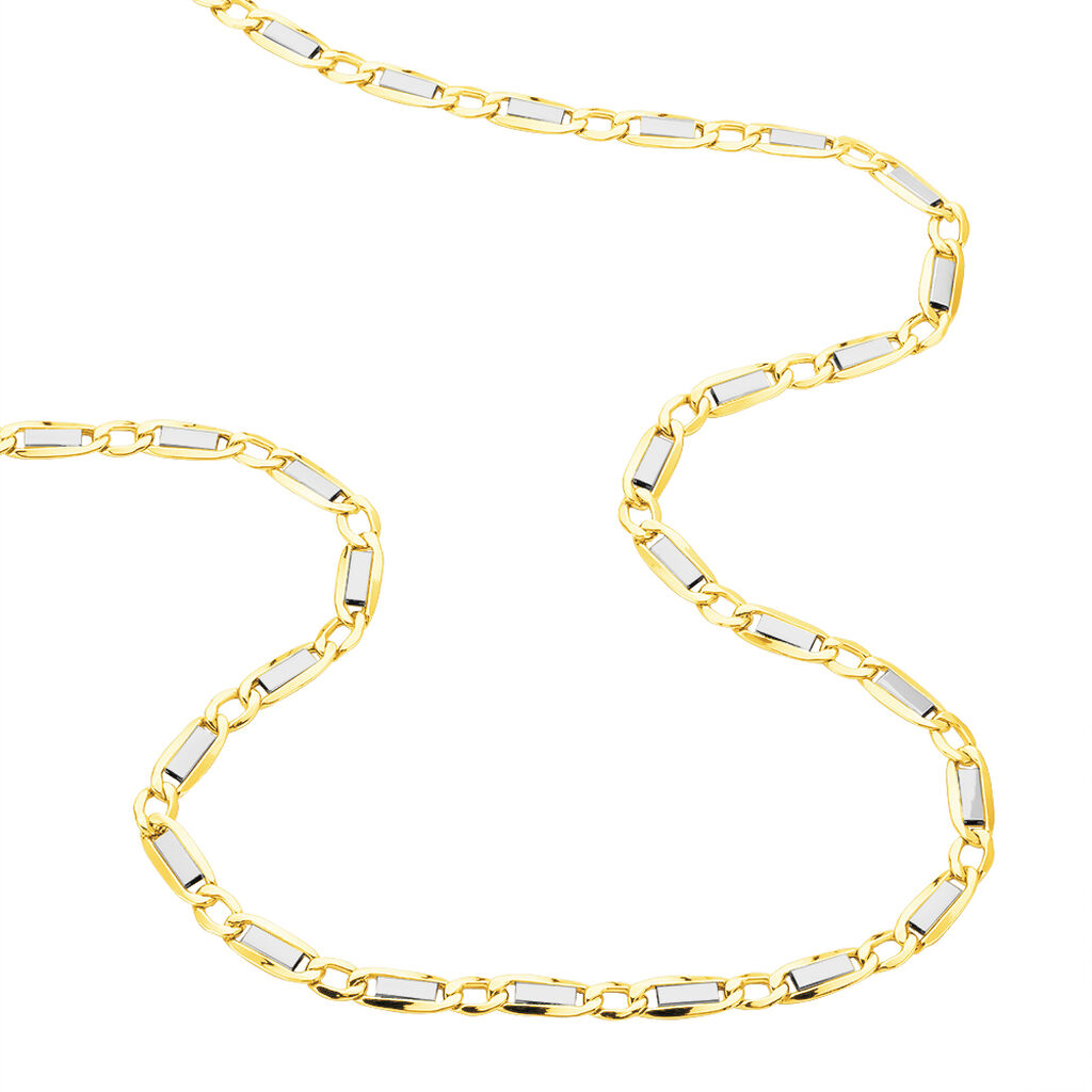 Collier Danae Plaquette Or Bicolore - Chaines Homme | Histoire d’Or