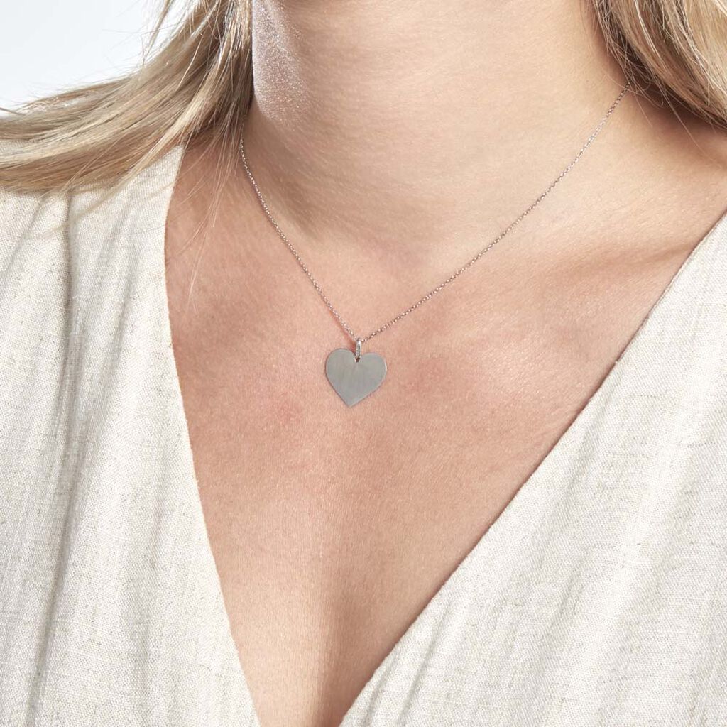 Pendentif Lisa Or Blanc - Cadeaux de naissance Femme | Histoire d’Or