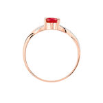 Bague Candice Or Rose Rubis - Bagues solitaires Femme | Histoire d&rsquo;Or