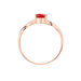 Bague Candice Or Rose Rubis - Bagues solitaires Femme | Histoire d’Or