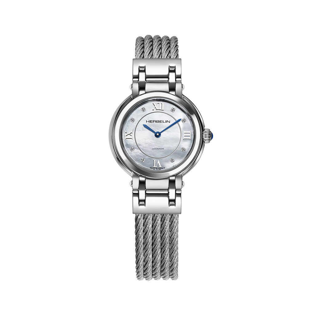 Montre Herbelin Galet Nacre Blanche - Montres Femme | Histoire d&rsquo;Or