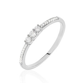 Bague Sabine Or Blanc Diamant - Bagues avec pierre Femme | Histoire d’Or