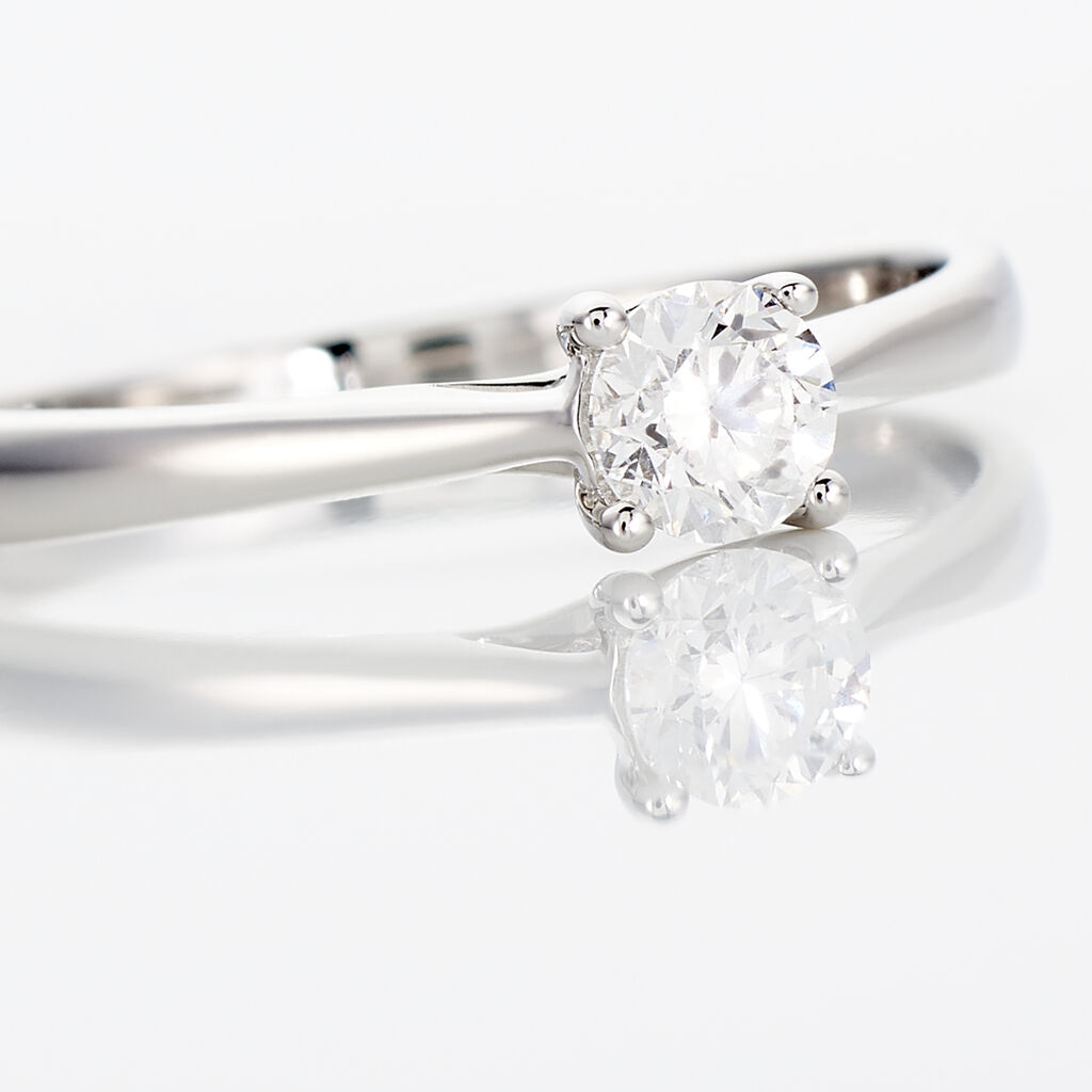 Bague Solitaire Victoria Or Blanc Diamant - Bagues solitaires Femme | Histoire d&rsquo;Or