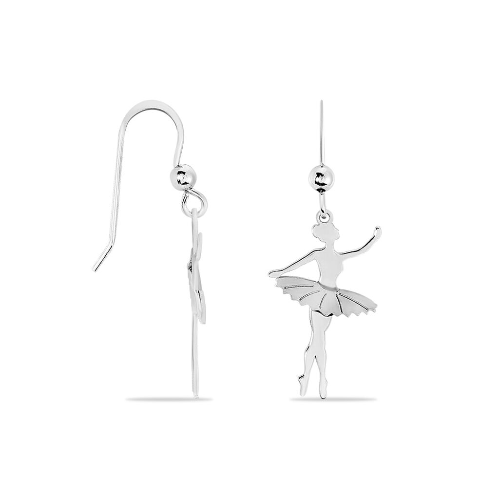 Boucles D'oreilles Pendantes Ritej Argent Blanc - Boucles d'oreilles fantaisie Femme | Histoire d’Or