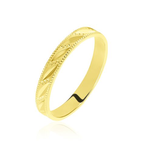 Alliance Eucleia Fantaisie Ruban Plat Or Jaune - Alliances Famille | Histoire d’Or