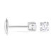 Boucles D'oreilles Puces 4 Griffes Or Blanc Diamant Synthetique - Clous d'oreilles Femme | Histoire d’Or