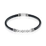 Bracelet Jourdan Pheonix Cuir Noir - Bracelets Homme | Histoire d&rsquo;Or