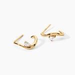 Boucles D'Oreilles Pendantes Sunset Riviera Argent Dor&eacute; A L'Or 750/1000 Oxyde De Zirconium - Boucles d'oreilles fantaisie Femme | Histoire d&rsquo;Or