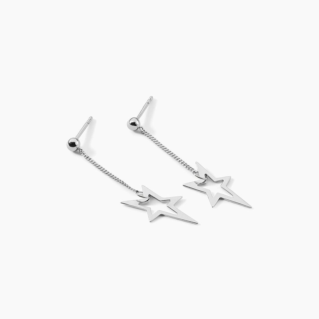 Boucles D'oreilles Pendantes Eloisa Argent Blanc - Boucles d'oreilles fantaisie Femme | Histoire d’Or