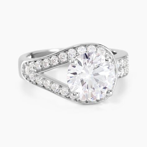 Bague Melisse Argent Blanc Oxyde De Zirconium - Bagues solitaires Femme | Histoire d&rsquo;Or