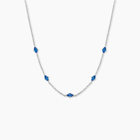 Collier Borya Argent Blanc Oxyde De Zirconium - Colliers fantaisie Femme | Histoire d&rsquo;Or