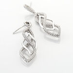 Boucles D'oreilles Pendantes Malika Argent Blanc Oxyde De Zirconium - Boucles d'oreilles pendantes Femme | Histoire d&rsquo;Or