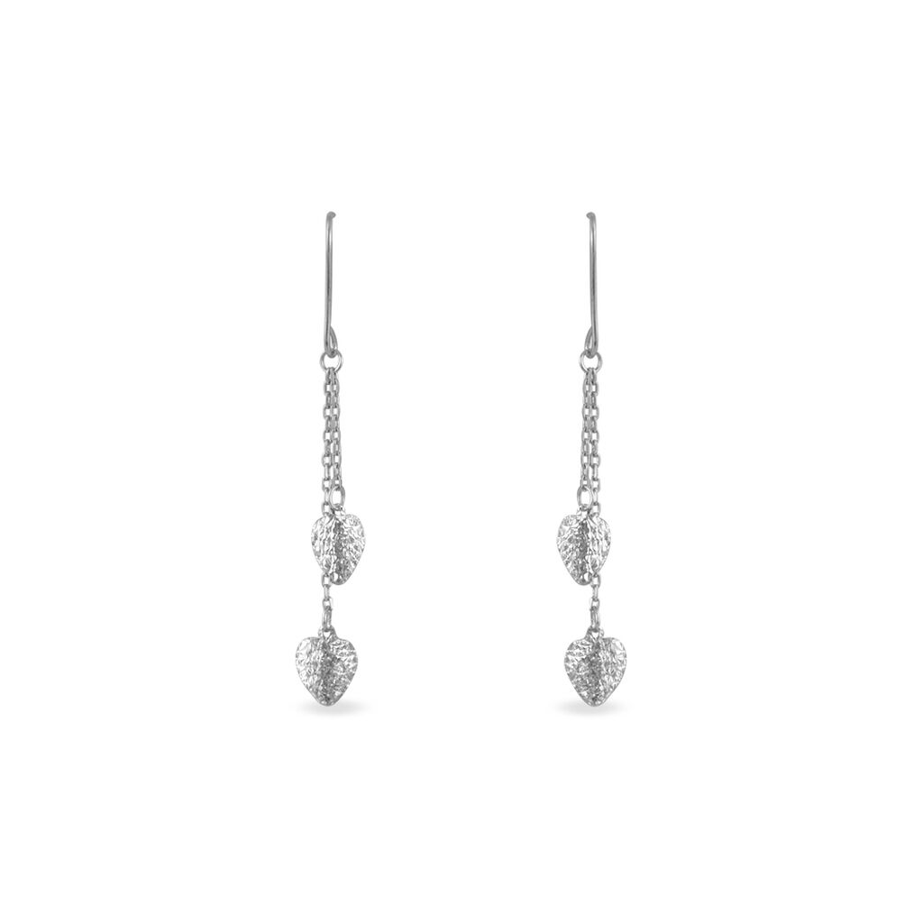 Boucles D'oreilles Pendantes Shaines Or Blanc - Boucles d'Oreilles Etoile Femme | Histoire d’Or
