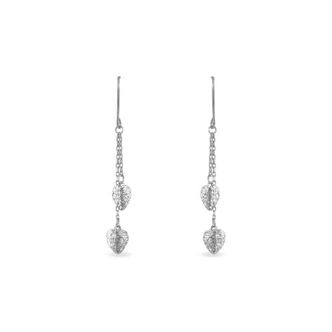 Boucles D'oreilles Pendantes Shaines Or Blanc - Boucles d'Oreilles Etoile Femme | Histoire d’Or