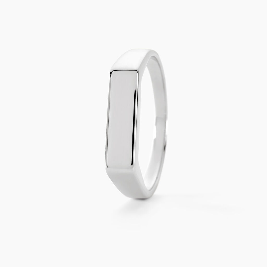 Chevalière Melvin Argent Blanc - Chevalières Homme | Histoire d’Or