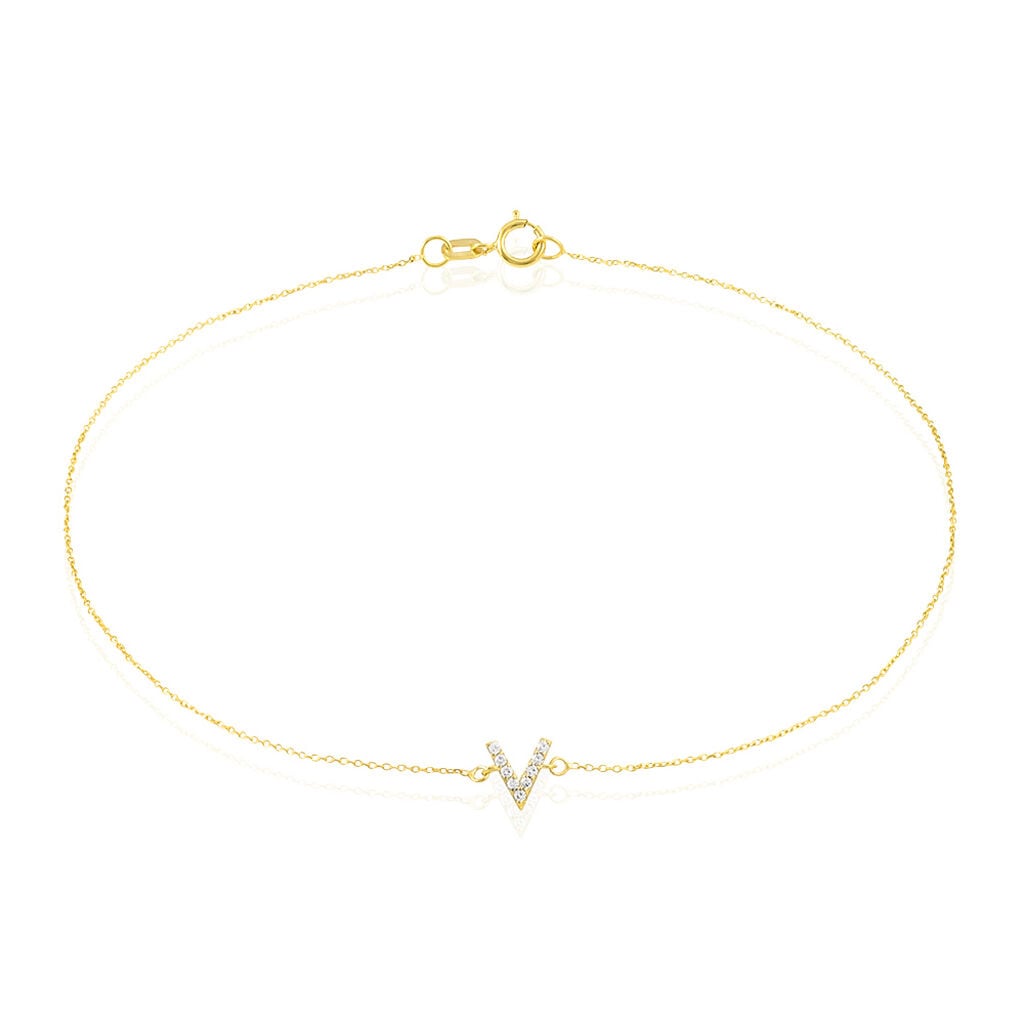 Cha&icirc;ne De Cheville Or Jaune Oxyde De Zirconium - Cha&icirc;nes de cheville Femme | Histoire d&rsquo;Or
