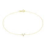 Cha&icirc;ne De Cheville Or Jaune Oxyde De Zirconium - Cha&icirc;nes de cheville Femme | Histoire d&rsquo;Or
