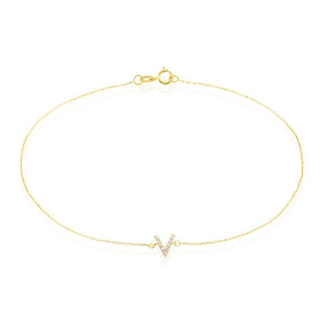 Cha&icirc;ne De Cheville Or Jaune Oxyde De Zirconium - Cha&icirc;nes de cheville Femme | Histoire d&rsquo;Or