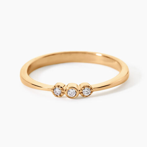 Bague Emerica Plaqu&eacute; Or Jaune Oxyde De Zirconium - Bagues avec pierre Femme | Histoire d&rsquo;Or