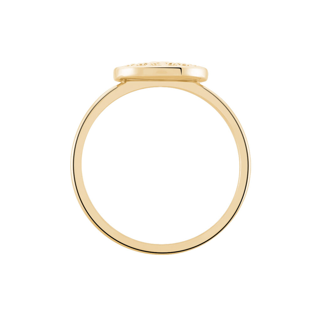 Bague Artea Plaqu&eacute; Or Jaune Oxyde De Zirconium - Bagues solitaires Femme | Histoire d&rsquo;Or