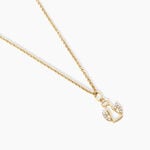 Pendentif Angele Argent Dor&eacute; A L'Or 750/1000 Oxyde De Zirconium - Pendentifs Communion Femme | Histoire d&rsquo;Or