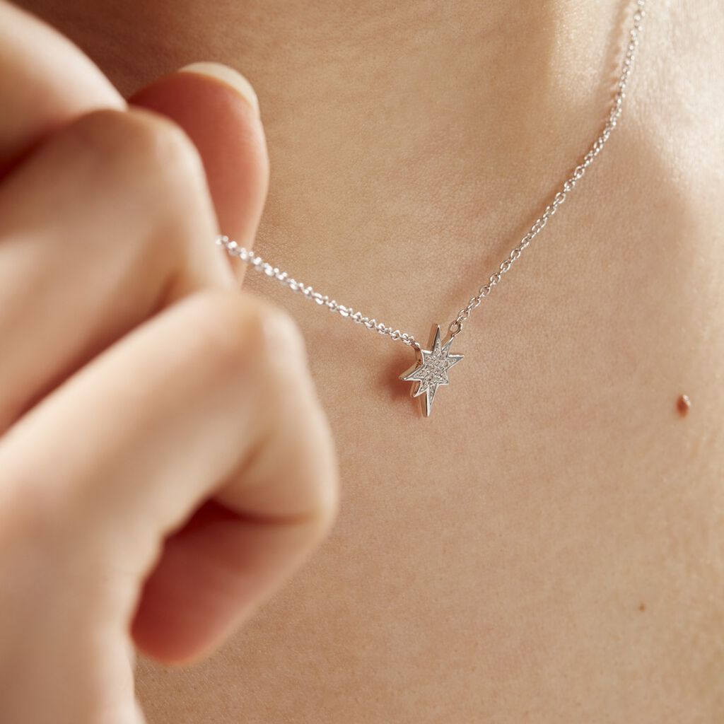Collier Speranza Argent Blanc Oxyde De Zirconium - Colliers fantaisie Femme | Histoire d’Or