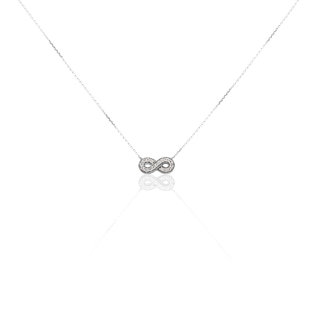 Collier Or Blanc Chlotildane Diamants - Colliers Femme | Histoire d’Or