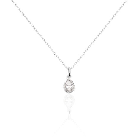 Collier Silvette Argent Blanc Oxyde De Zirconium - Colliers fantaisie Femme | Histoire d’Or