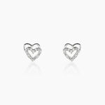 Boucles D'oreilles Puces Aoki Argent Blanc Oxyde De Zirconium - Boucles d'oreilles fantaisie Femme | Histoire d&rsquo;Or