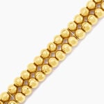 Bracelet Perles Solaires Acier Jaune - Bracelets cha&icirc;ne Femme | Histoire d&rsquo;Or