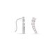 Boucles D'oreilles Grimpantes Aldrick Argent Blanc Oxyde De Zirconium - Boucles d'oreilles fantaisie Femme | Histoire d’Or