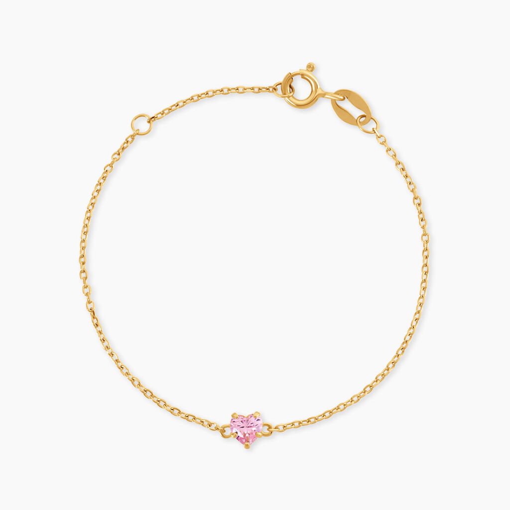Bracelet Avaya Argent Dor&eacute; A L'Or 750/1000 Oxyde De Zirconium - Bracelets Enfant | Histoire d&rsquo;Or