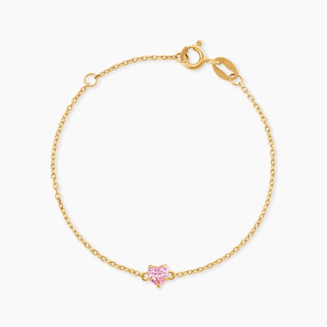Bracelet Avaya Argent Dor&eacute; A L'Or 750/1000 Oxyde De Zirconium - Bracelets Enfant | Histoire d&rsquo;Or