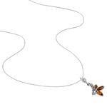 Collier Nadiana Argent Blanc Ambre - Colliers fantaisie Femme | Histoire d&rsquo;Or