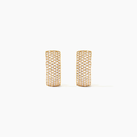 Boucles D'oreilles Puces Charlotte Or Jaune Diamant - Clous d'oreilles Femme | Histoire d&rsquo;Or