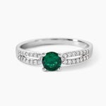 Bague Solitea Argent Blanc Oxyde De Zirconium - Bagues solitaires Femme | Histoire d&rsquo;Or