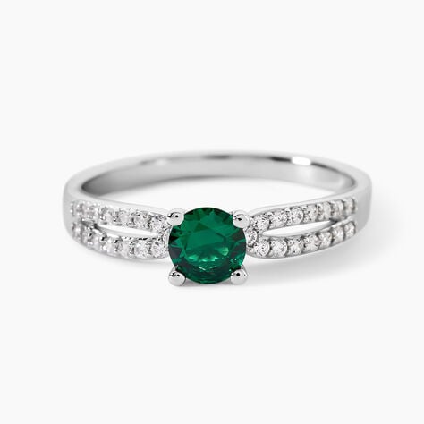 Bague Solitea Argent Blanc Oxyde De Zirconium - Bagues solitaires Femme | Histoire d&rsquo;Or