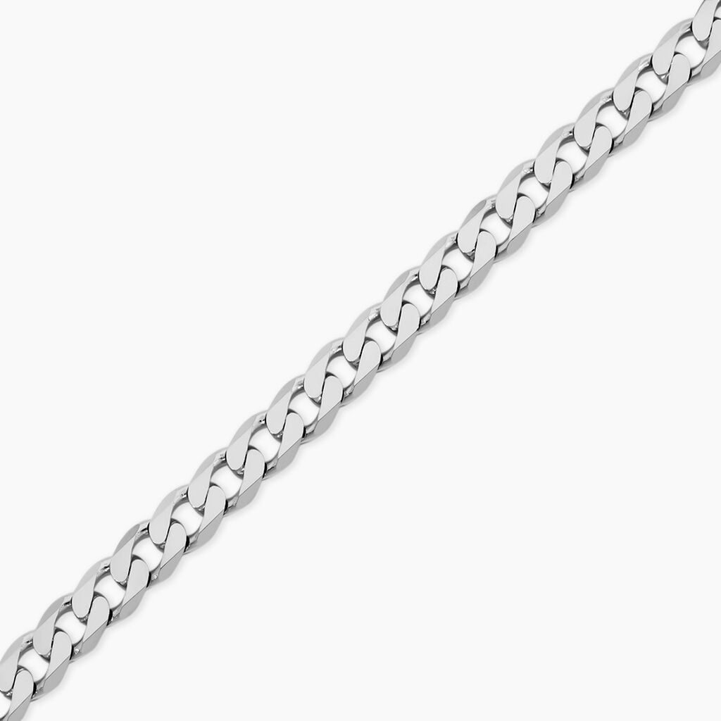 Bracelet Casper Maille Gourmette Argent Blanc - Bracelets cha&icirc;ne Homme | Histoire d&rsquo;Or