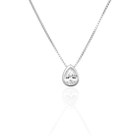 Collier Cherice Argent Blanc Oxyde De Zirconium - Colliers fantaisie Femme | Histoire d&rsquo;Or
