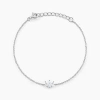 Bracelet Duchesse Argent Blanc Oxyde De Zirconium