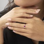 Bague Edgina Or Blanc Rubis Et Diamant - Bagues solitaires Femme | Histoire d&rsquo;Or