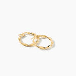 Cr&eacute;oles Falbala Argent Dor&eacute; A L'Or 750/1000 - Boucles d'oreilles cr&eacute;oles Femme | Histoire d&rsquo;Or