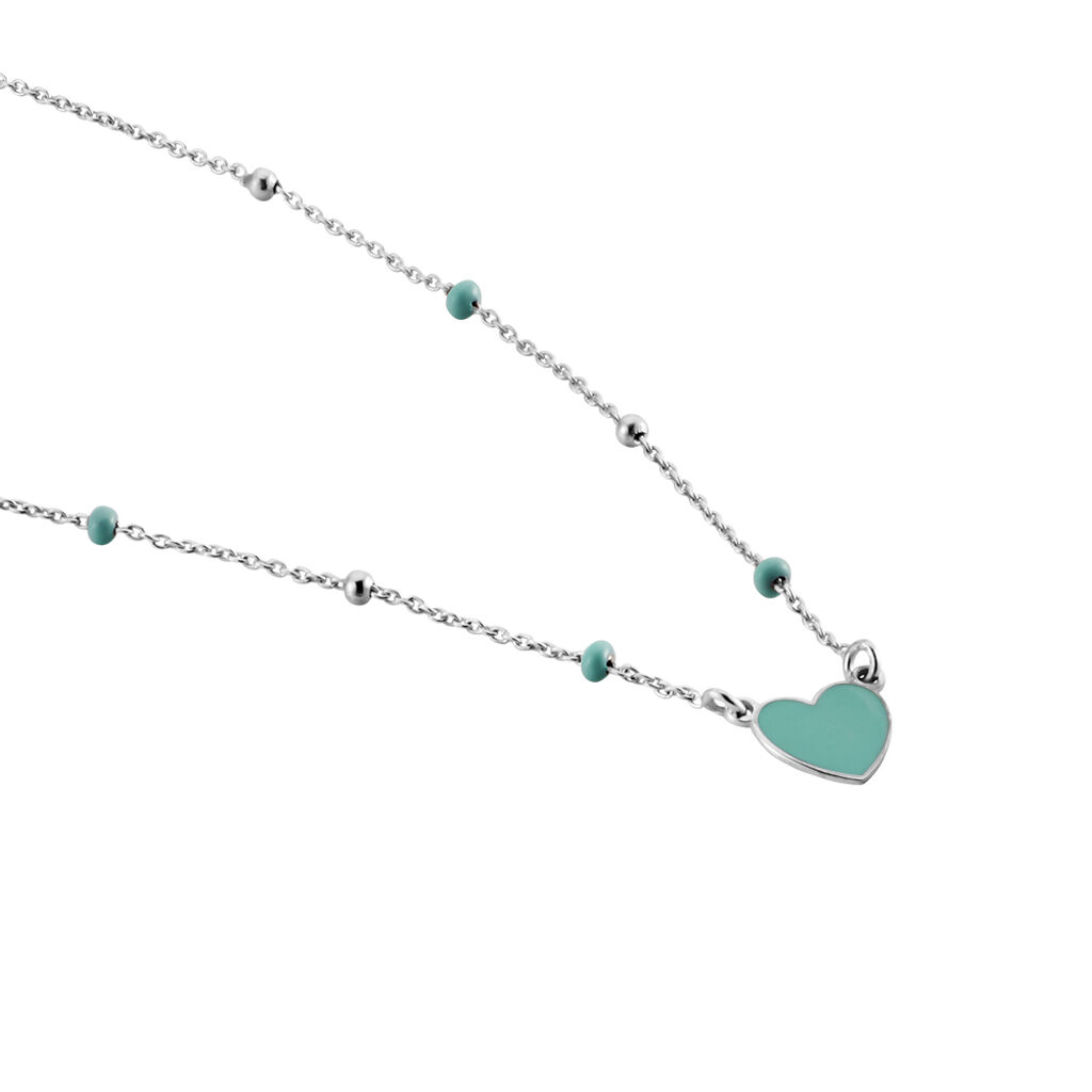 Collier Argent Blanc Augustine - Ras de cou Femme | Histoire d’Or