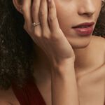 Bague Plaqu&eacute; Or Lame Oxyde De Zirconium - Bagues solitaires Femme | Histoire d&rsquo;Or