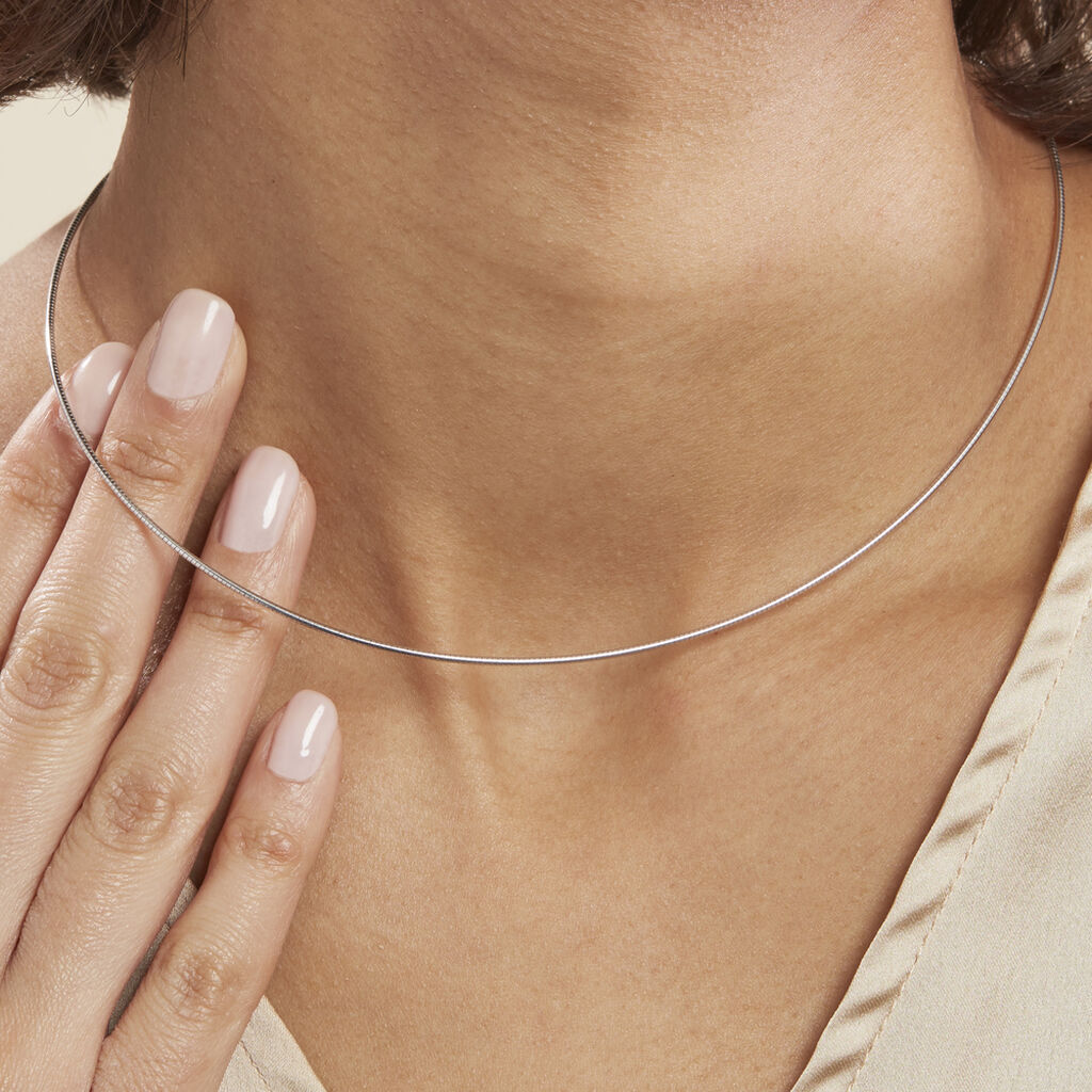 Chaîne Kassie Maille Omega Argent Blanc - Chaines Femme | Histoire d’Or